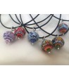 Collana Sfera Ceramica Piccola e Caucciù