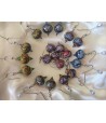 Coppia Orecchini Sfera Ceramica e Argento