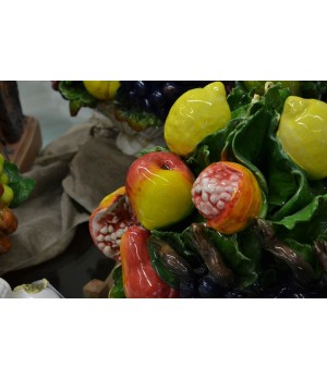 Cesto Ovale Uva e Frutta Assortita