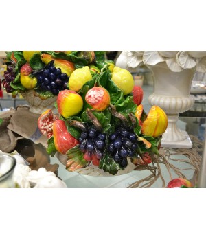 Cesto Ovale Uva e Frutta Assortita