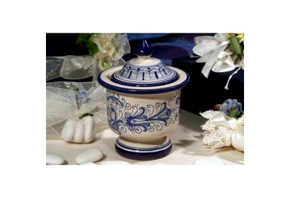 Sugar Bowl Tulip Ricco Deruta Blue