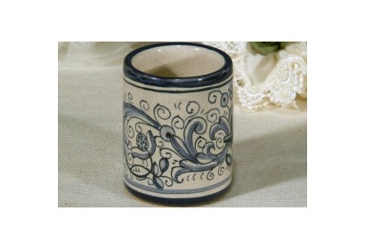 Toothpick Holder Cylindrical Ricco Deruta Blue