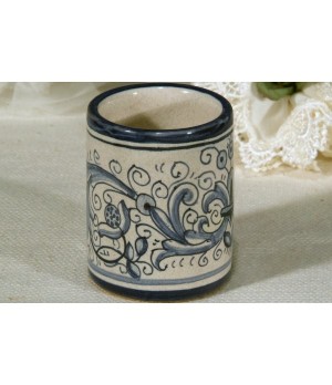 Toothpick Holder Cylindrical Ricco Deruta Blue