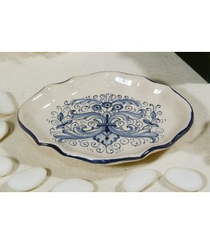 Small Tray Contoured Ricco Deruta Blue