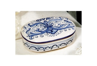 Small Box Oval Ricco Deruta Blue