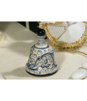 Small Bell with Knob Ricco Deruta Blue