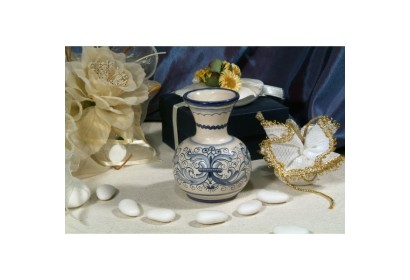 Vasetto Panciuto Ricco Deruta Blu