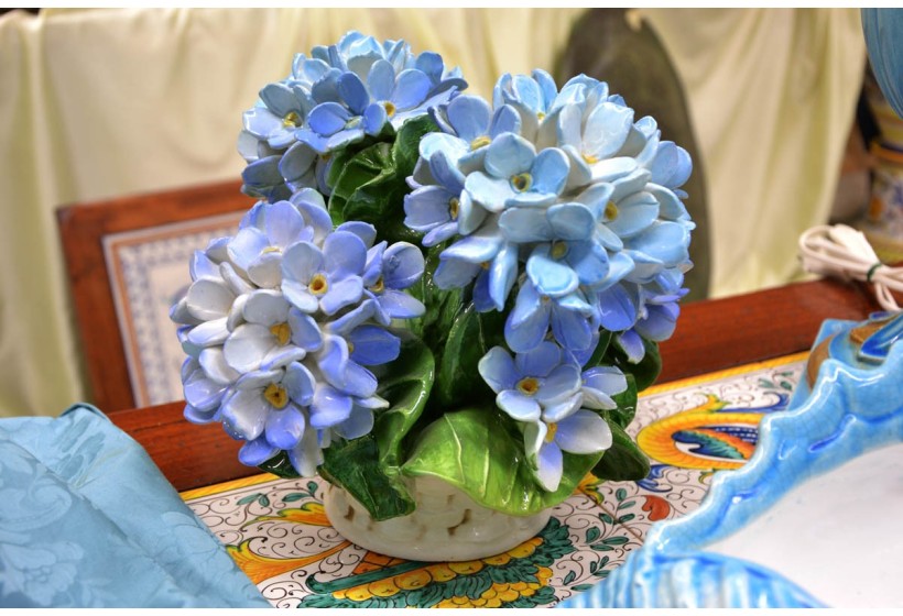 Basket Hydrangeas Blue