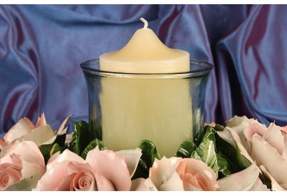 Centerpiece Candleholder Round Pink Roses