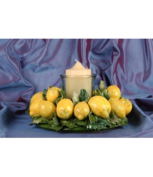 Centerpiece Round Candleholder Lemons