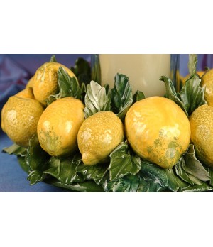 Centerpiece Round Candleholder Lemons