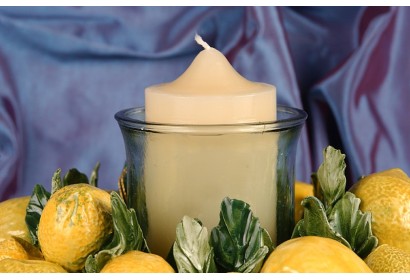 Centerpiece Round Candleholder Lemons