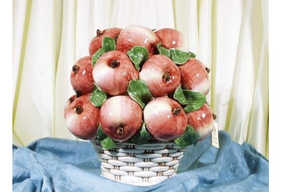 Round Basket Red Apples