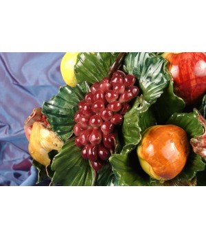 Cesto Ovale Uva e Frutta Assortita