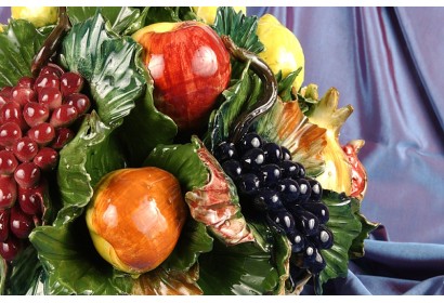 Cesto Ovale Uva e Frutta Assortita