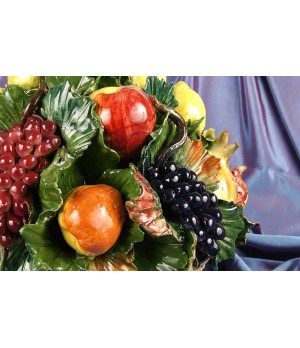 Cesto Ovale Uva e Frutta Assortita
