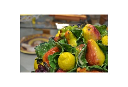 Cesto Ovale Uva e Frutta Assortita