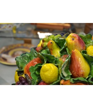 Cesto Ovale Uva e Frutta Assortita