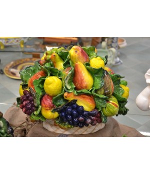 Cesto Ovale Uva e Frutta Assortita