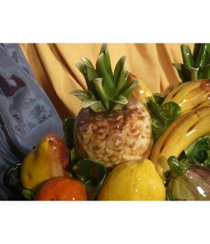 Cesto Ovale Frutta Assortita e Ananas