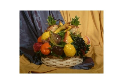 Oval Basket Assorted Fruit and Pineapple