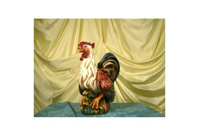 Rooster Decorated Patinated