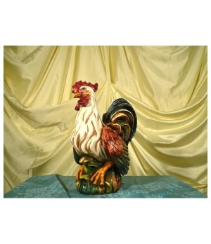 Rooster Decorated Patinated