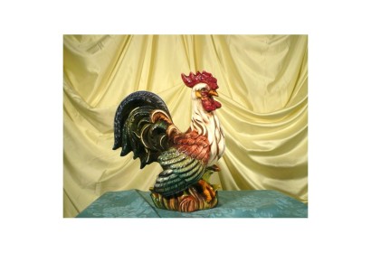 Rooster Decorated Patinated