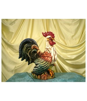 Rooster Decorated Patinated