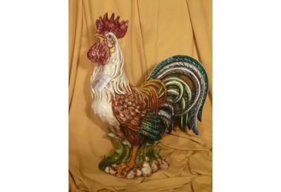 Big Rooster Decorated Patinated