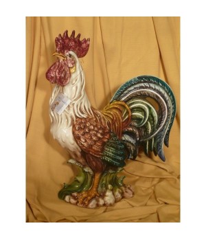 Big Rooster Decorated Patinated