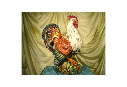 Gallo Gigante Decorato Patinato