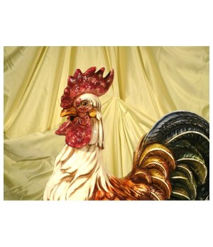 Rooster Medium Decorated Patinated