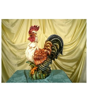 Rooster Medium Decorated Patinated