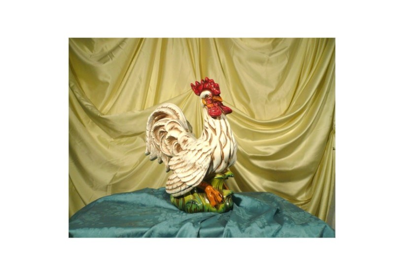 Rooster White Patinated