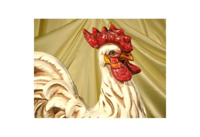 Rooster White Patinated