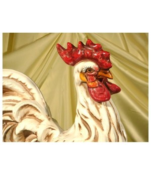 Rooster White Patinated