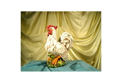 Rooster White Patinated