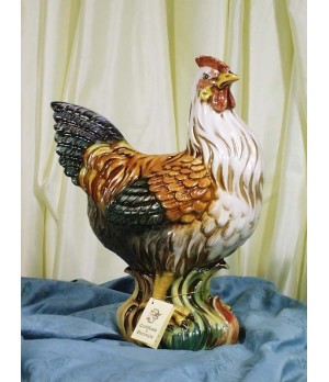 Medium Hen Decorated Patinated