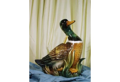 Duck Decorated Patinated High Neck