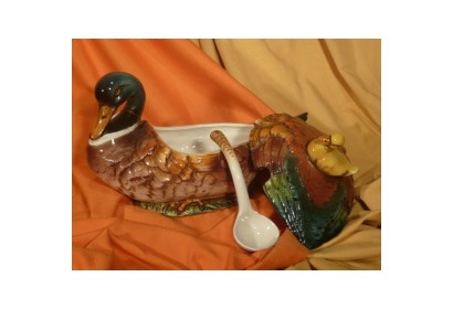 Tureen Mallard with Chick