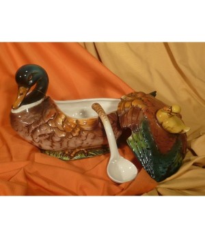 Tureen Mallard with Chick