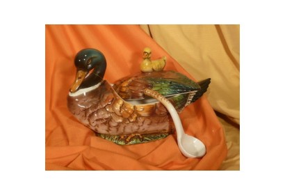 Tureen Mallard with Chick