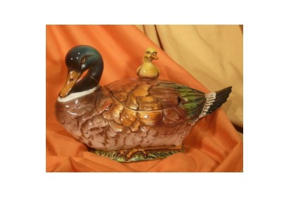 Tureen Mallard with Chick