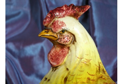 Tureen Hen Large Decorated Patinated