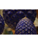 Pine Cone Blue and Gold Tris