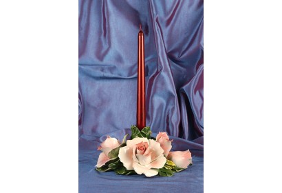 Candleholder Round Pink Roses