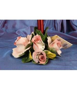 Candleholder Round Pink Roses