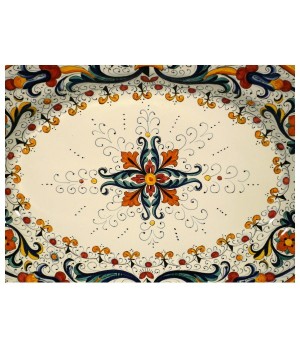 Oval Tray Ricco Deruta Colors Luxury