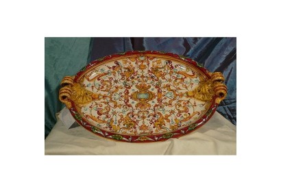 Oval Tray Centerpiece Grotesque